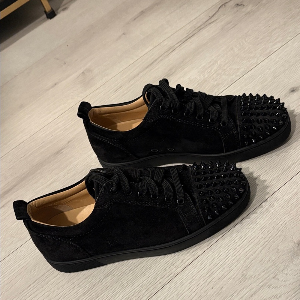 Christian Louboutin Black Spiked Sneakers - Picture 5 of 16